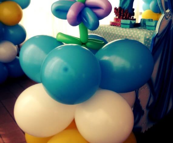 Mini columna en globos para tu fiesta